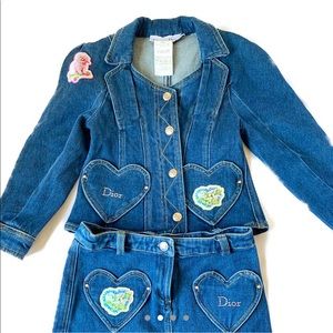 AUTHENTIC Vintage Baby Dior Denim Set